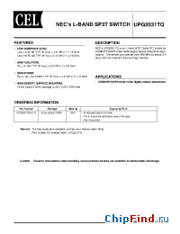 Datasheet UPG2031TQ-E1-A manufacturer CEL