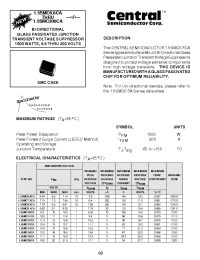 Datasheet 1.5SMC11CA manufacturer Central