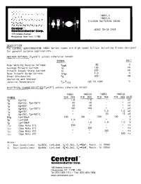 Datasheet 1N663A manufacturer Central