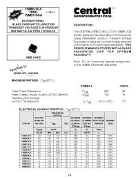 Datasheet 1SMB110CA manufacturer Central