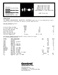 Datasheet 2n5176 manufacturer Central