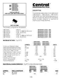 Datasheet CMPD2003S manufacturer Central