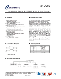 Datasheet 24LC02 manufacturer Ceramate