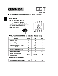Datasheet 9410A manufacturer CET