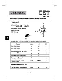 Datasheet CEA3055 manufacturer CET