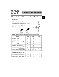 Datasheet CEB04N6 manufacturer CET