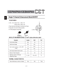 Datasheet CEB05P03 manufacturer CET