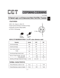 Datasheet CEB06N5 manufacturer CET