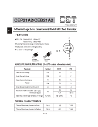 Datasheet CEB21A2 manufacturer CET