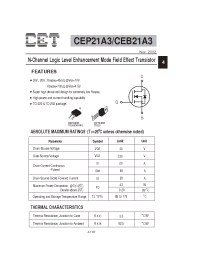 Datasheet CEB21A3 manufacturer CET