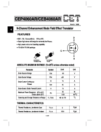 Datasheet CEB4060AR manufacturer CET