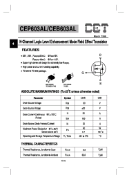 Datasheet CEB603AL manufacturer CET