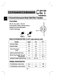 Datasheet CEB6060R manufacturer CET