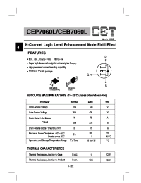 Datasheet CEB7060L manufacturer CET