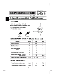 Datasheet CEBF640 manufacturer CET