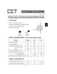 Datasheet CED02N6 manufacturer CET