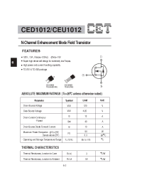 Datasheet CED1012 manufacturer CET
