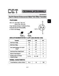 Datasheet CED3055L3 manufacturer CET
