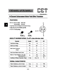 Datasheet CED3055L5 manufacturer CET