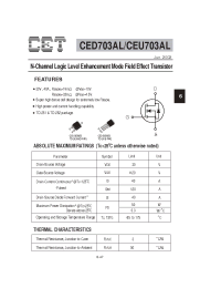Datasheet CED703AL manufacturer CET