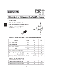 Datasheet CEF04N6 manufacturer CET