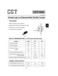 Datasheet CEF10N4 manufacturer CET