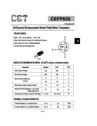 Datasheet CEFF630 manufacturer CET