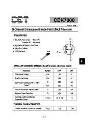 Datasheet CEK7000 manufacturer CET