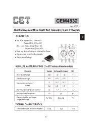 Datasheet CEM4532 manufacturer CET