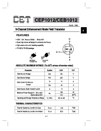 Datasheet CEP1012 manufacturer CET