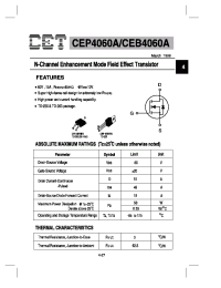 Datasheet CEP4060A manufacturer CET