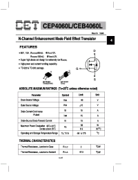 Datasheet CEP4060L manufacturer CET