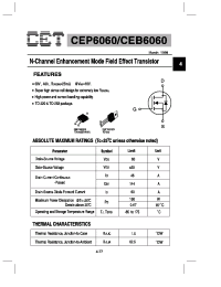 Datasheet CEP6060 manufacturer CET
