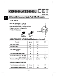 Datasheet CEP6060L manufacturer CET