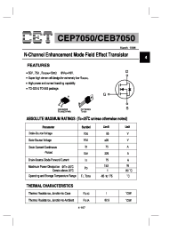 Datasheet CEP7050 manufacturer CET