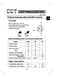Datasheet CEP7060 manufacturer CET