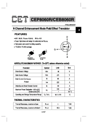 Datasheet CEP8060R manufacturer CET