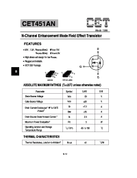 Datasheet CET451AN manufacturer CET