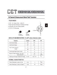 Datasheet CEU1012L manufacturer CET