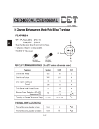 Datasheet CEU4060AL manufacturer CET