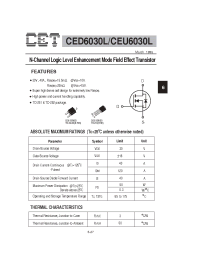Datasheet CEU6030L manufacturer CET