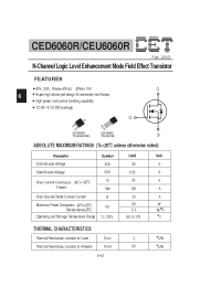 Datasheet CEU6060R manufacturer CET