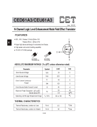 Datasheet CEU61A3 manufacturer CET