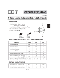 Datasheet CEU62A3 manufacturer CET