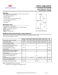 Datasheet FR101 manufacturer Shanghai Lunsure