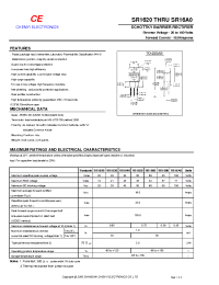 Datasheet SR1620 manufacturer Shanghai Lunsure