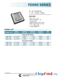 Datasheet FDD05-15D0 manufacturer Chinfa