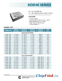 Datasheet KDD40-48D01 manufacturer Chinfa