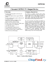 Datasheet CH7012A-T manufacturer Chrontel