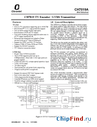 Datasheet CH7019A-T manufacturer Chrontel
